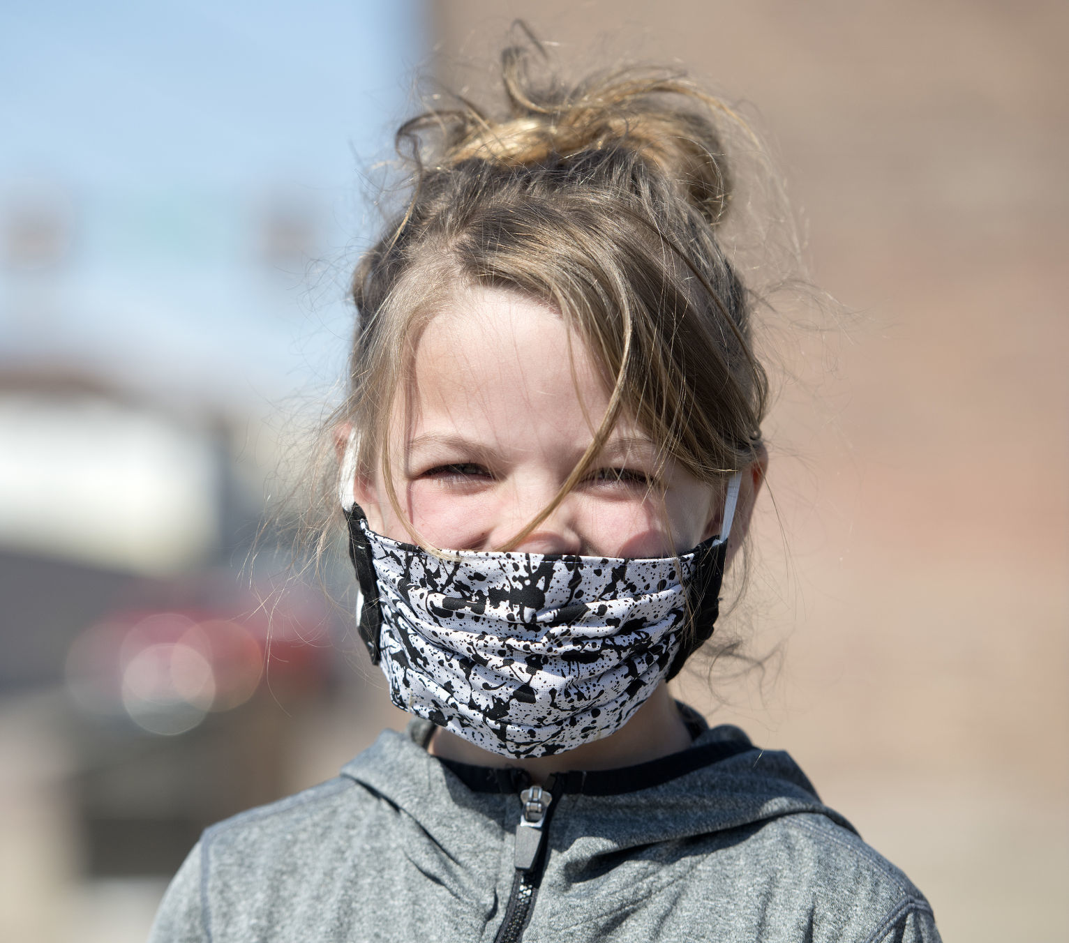 People wear face masks for COVID-19